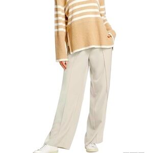 CAMBIO Linda High-rise Wide Leg Dress Pants, ivory